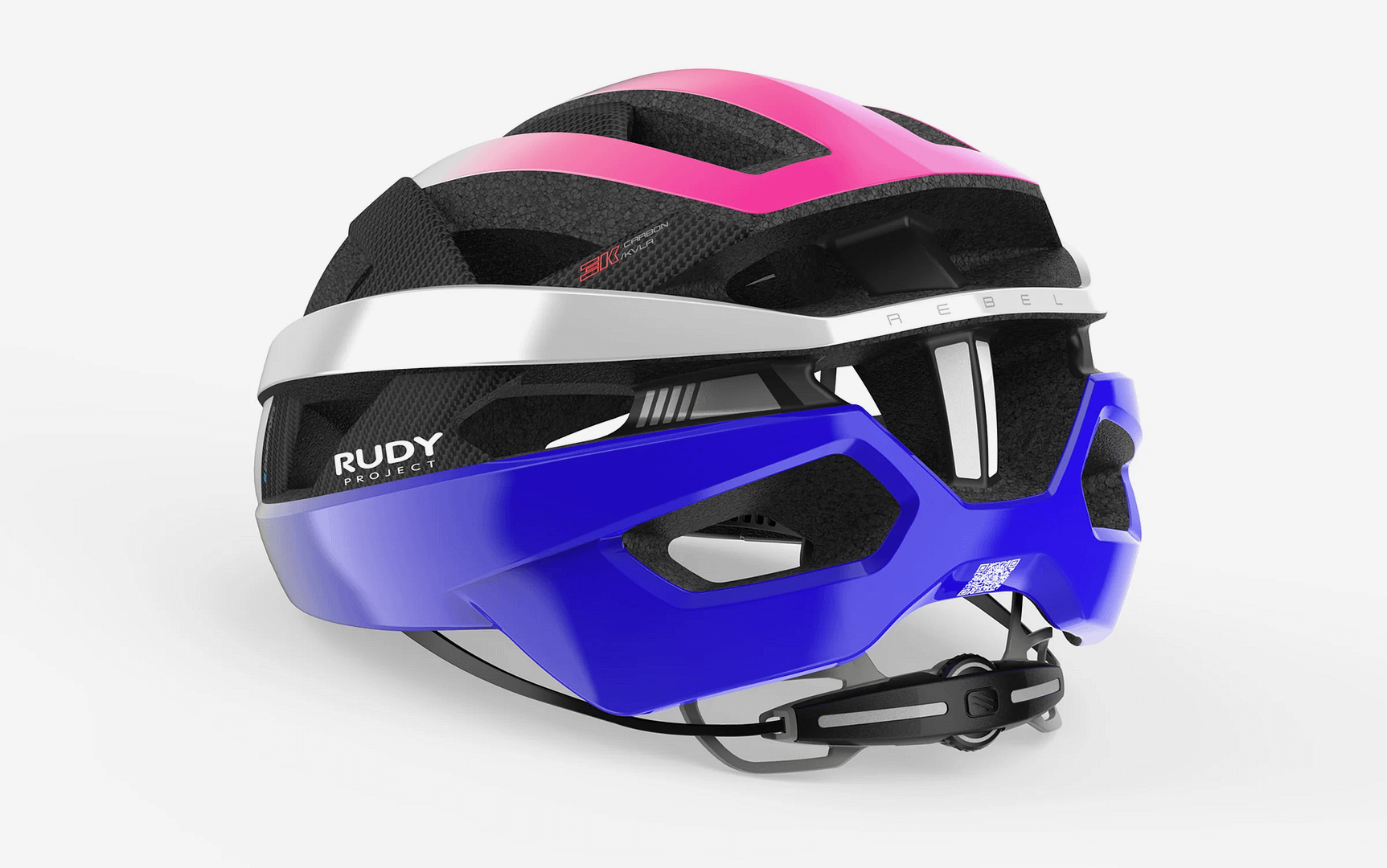 Kask Rudy Project Rebel Pearl Metal Pink / Cyber Blue Shiny - obrazek 3